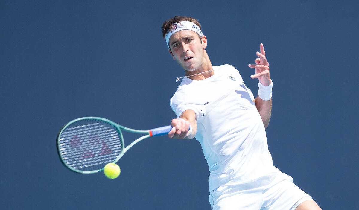 Tomas Martin Etcheverry of Argentina at the Miami Open