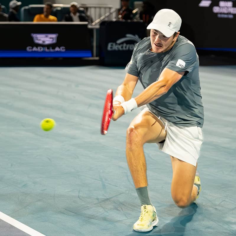 Brazilian Joao Fonseca at the Miami Open vs Alcaraz