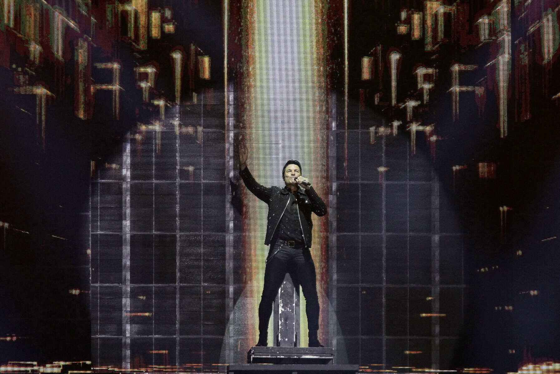 Puerto Rican singer Chayanne in concert in Colombia