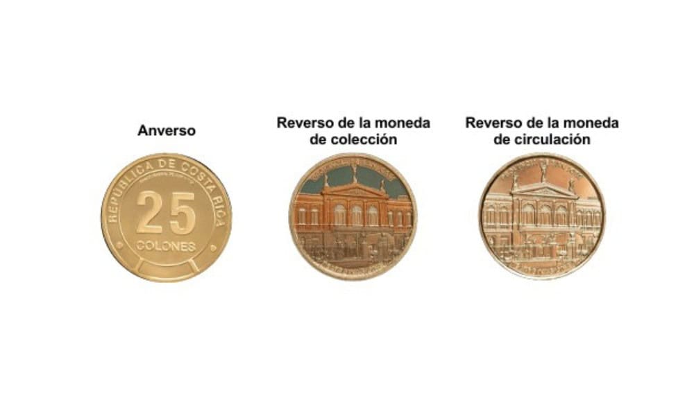 Costa Rica Teatro Nacional Collectible Coin