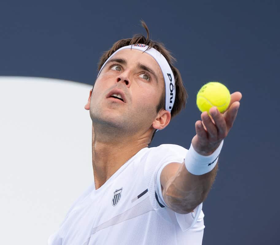 Tomás Martín Etcheverry b of Argentina at the Miami Open 2026