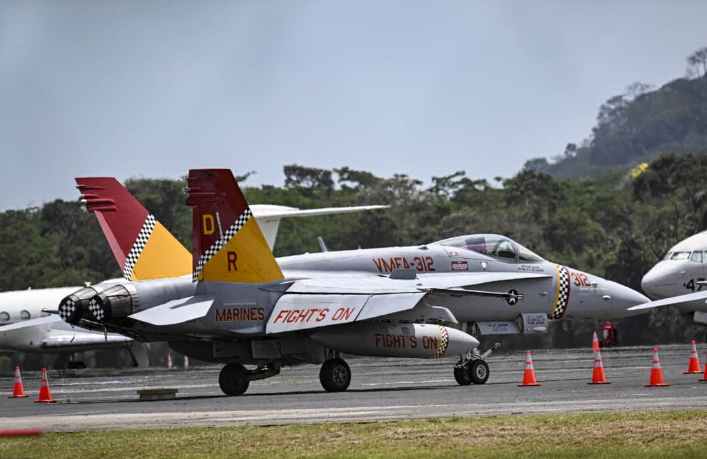A US Air Force McDonnell Douglas F/A-18 Super Horne at Panamax 2025