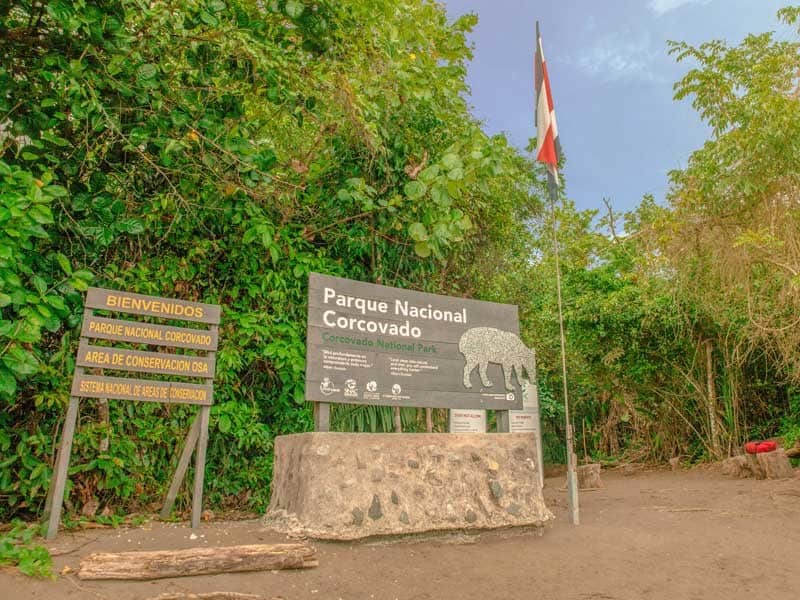 Corcovado National Park Costa Rica Sign