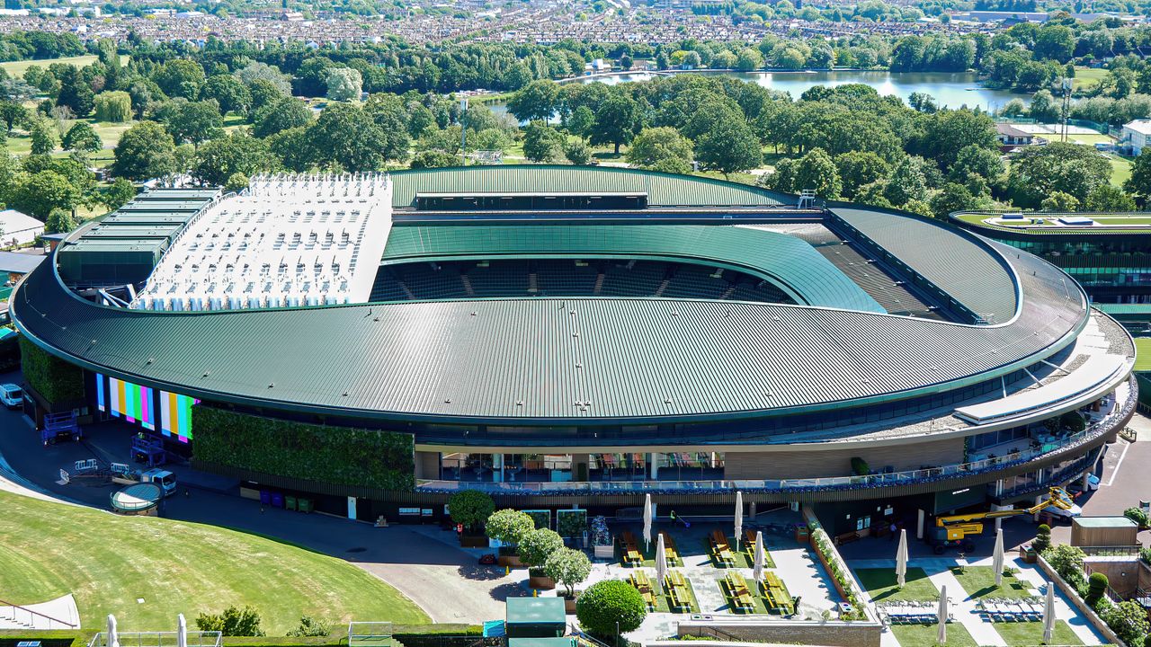 Aerial view of Wimbledon Tennis Courts
