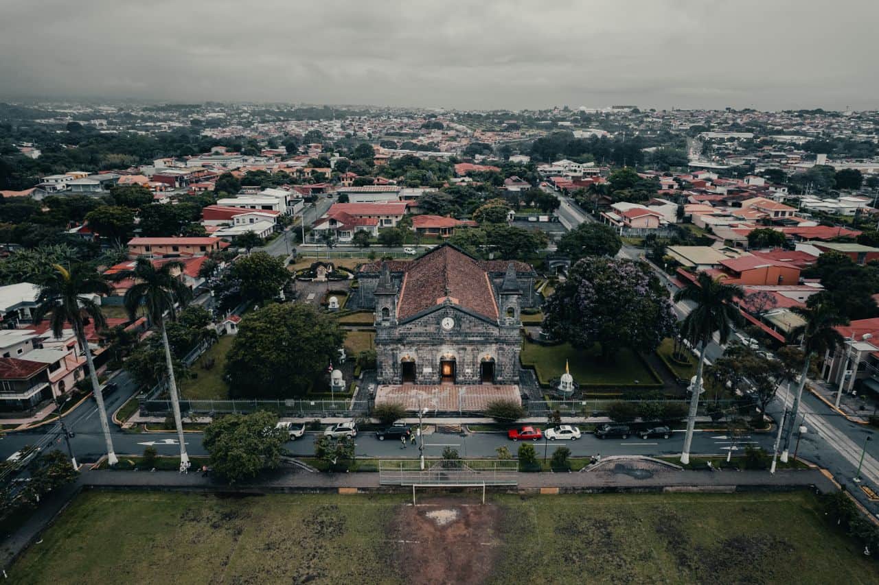 Aerial view of Costa Rica City Flores