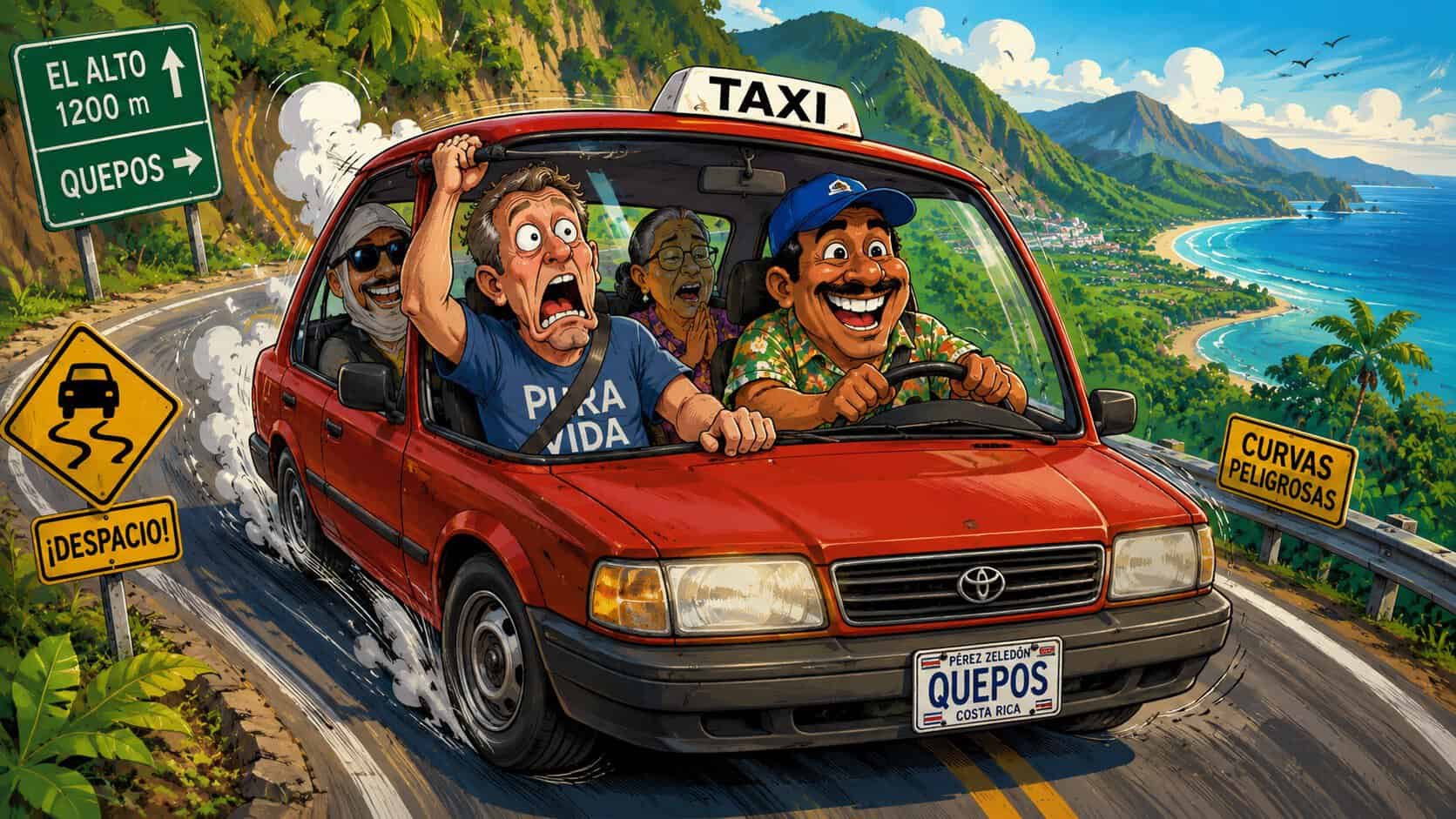 Costa Rica Expat Taxi Ride to Quespos