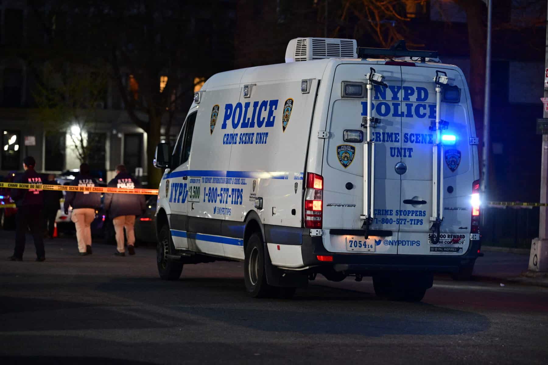 Members of the NYPD Crime Scene Unit w
