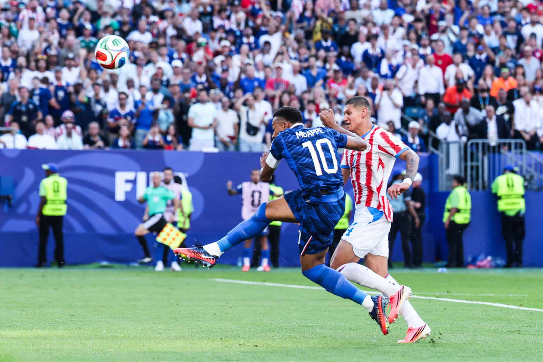 Kylian Mbappe player of France during the Round of 16 match between Paraguay and France at the FIFA World Cup
