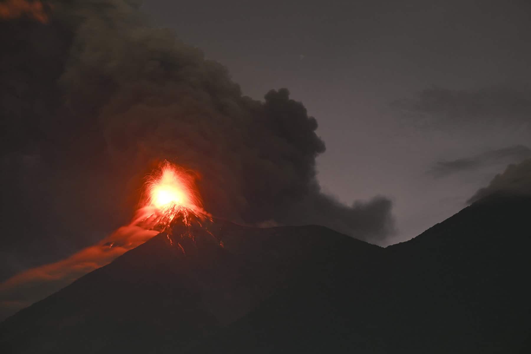 Fuego volcano in Guatemala erupts