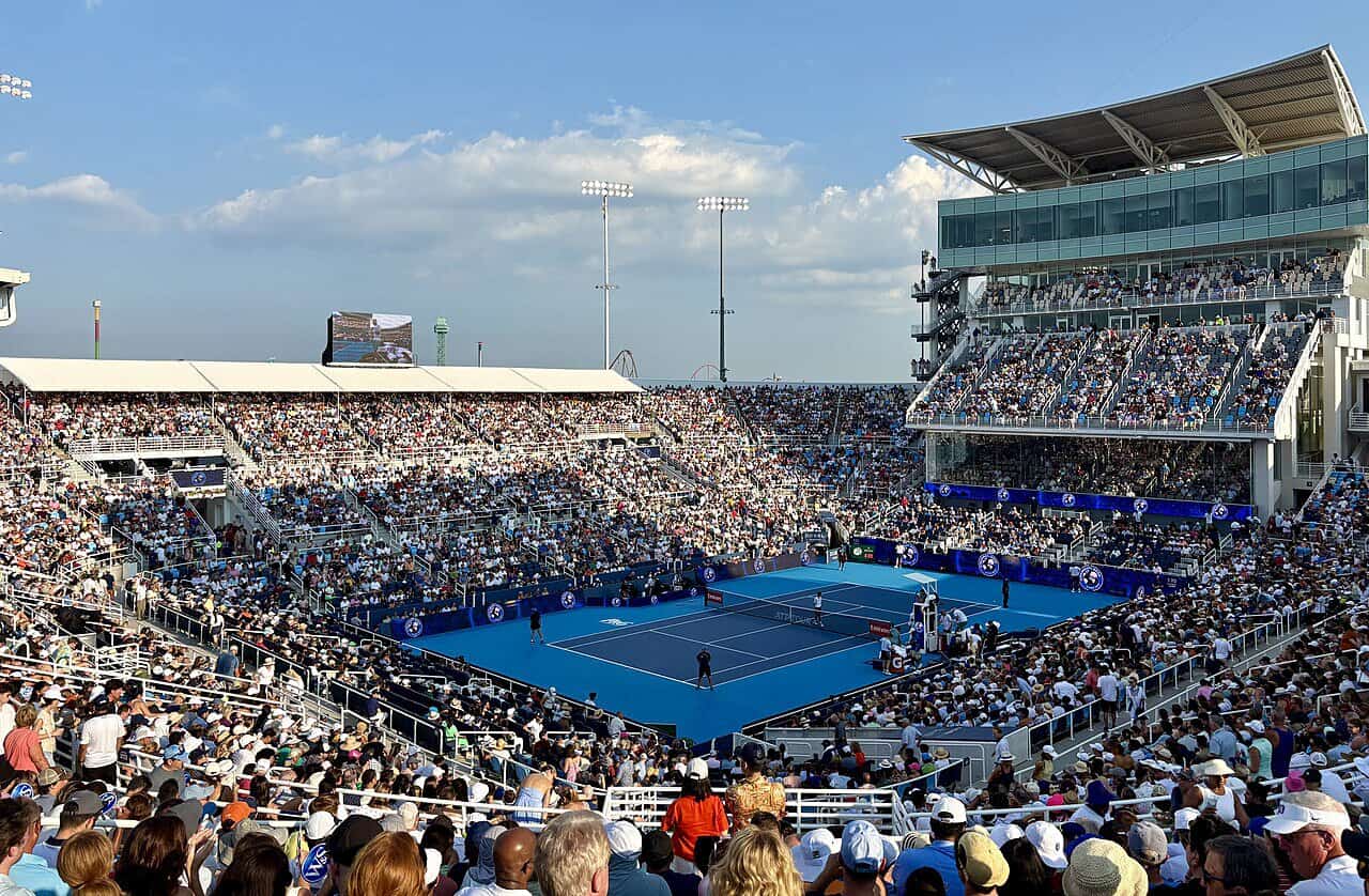 Center Court at the Lindner Family Tennis Center during the Cincinnati Open in Mason, Ohio.