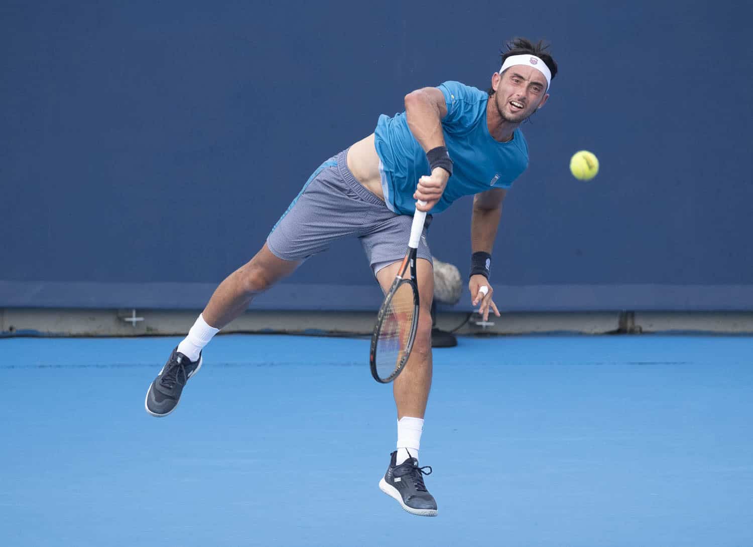 Argentina's Thiago Tirante serves at the Cincinnati Open