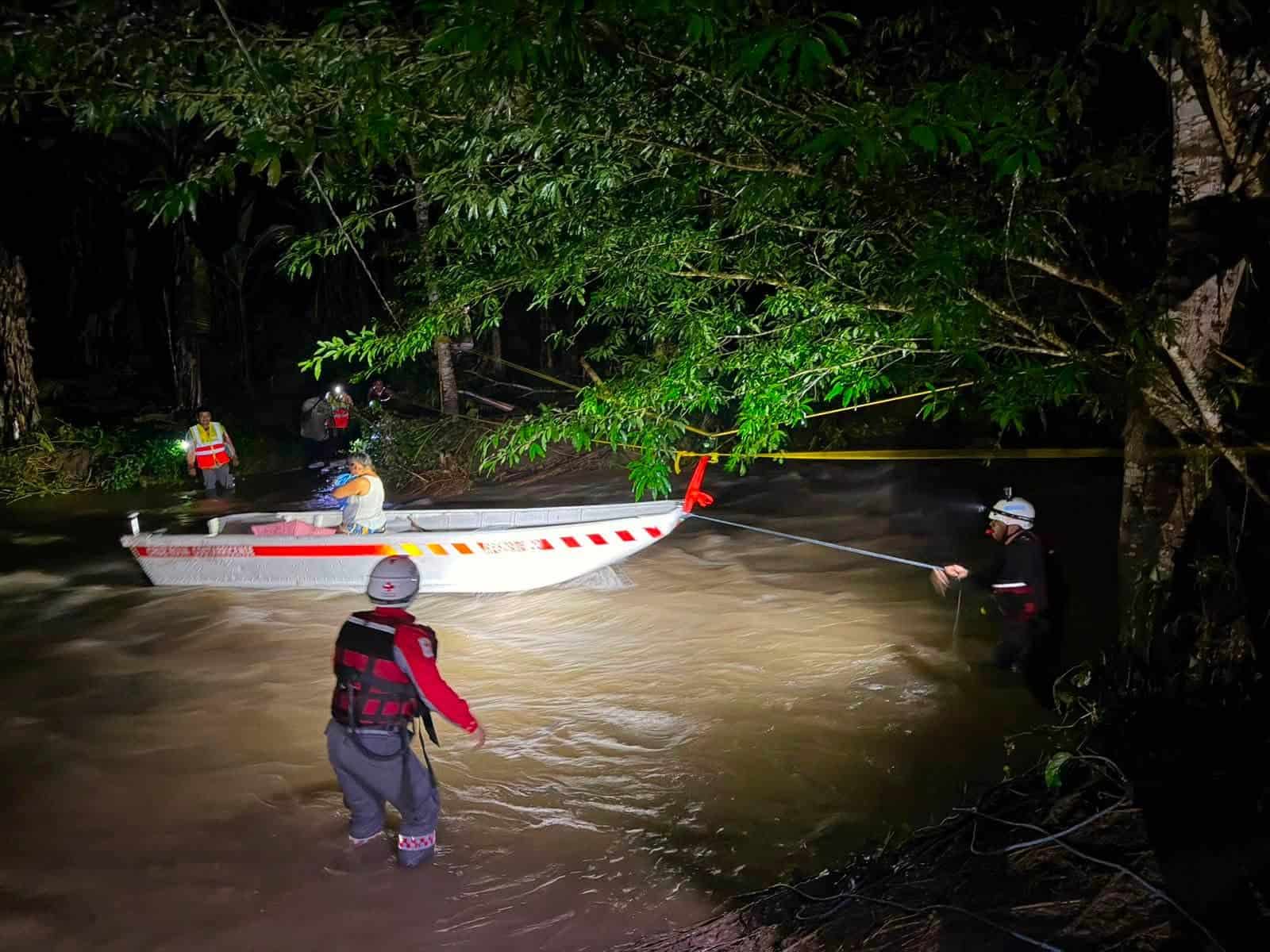 Boat Rescue in Costa Rica due to Flooding