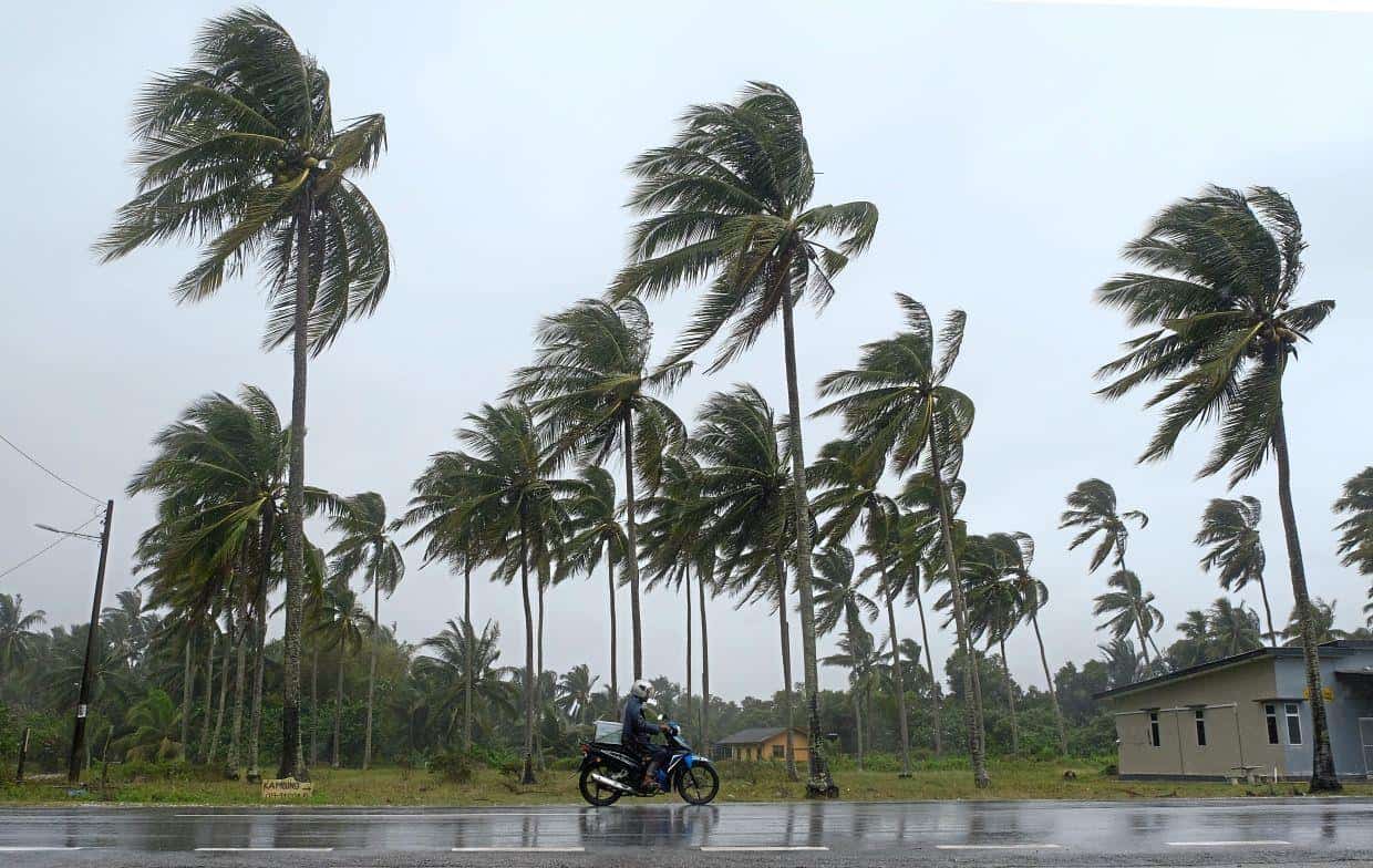 Tropical Storm with rain and wind