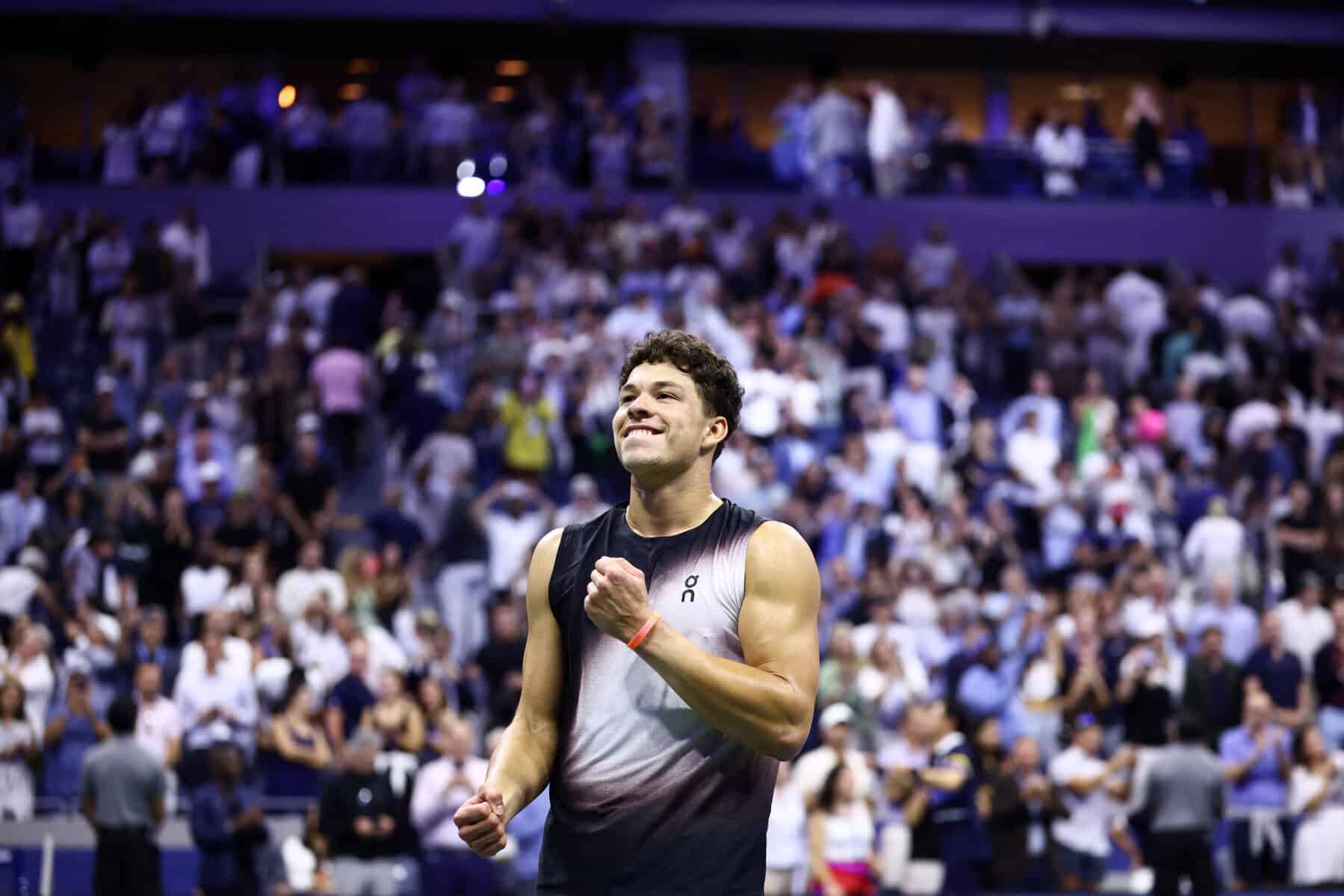 Ben Shelton after winning the US Open semi final match against Tiafoe